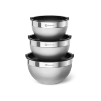 Conjunto de Bowls Tigelas de Inox com Tampa Plástica Electrolux