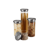Potes Herméticos Porta-Mantimentos com Tampa de Inox Electrolux - 4 unidades