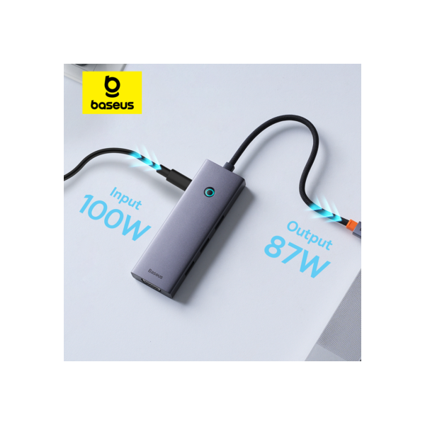 【Oferta limitada】Baseus USB Hub Tipo C para Dual HDMI 4K 60Hz 30Hz VGA PD 100W Carregamento rápido USB A 3.0 5Gbps Display MST para Windows