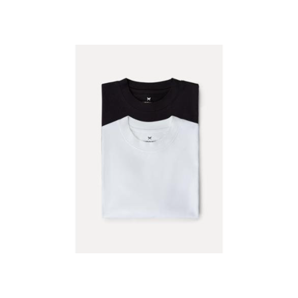 Kit Com 2 Camisetas Oversized Masculinas Básicas Relaxed Hering - Colorido