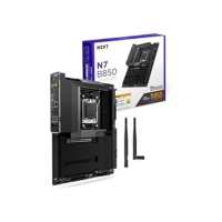 NZXT Placa mãe para jogos N7 B850 - AMD B850 AM5 ATX para Ryzen 9000/8000/7000-16+2+1, DDR5, 3X M.2, PCIe 5.0, Wi-Fi 6E, LAN de 2,5 GbE - NVME M.2 com trava de liberação rápida - Capa completa - Preto