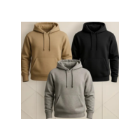 Kit 3 Moletom Blusa De Frio Agasalho Capuz Flanelado Bolso