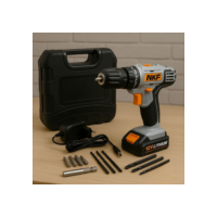 Furadeira e Parafusadeira à Bateria 12V com Maleta  + 13 Acessórios FP12X  - NKF