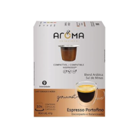 Aroma Selezione Cápsulas de Café Espresso Portofino Aroma, Compatível com Nespresso, Contém 10 Cápsulas