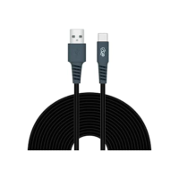 Cabo USB-C I2GO 3m 2,4A PVC Flexível Preto Com Cinza - I2GO Plus