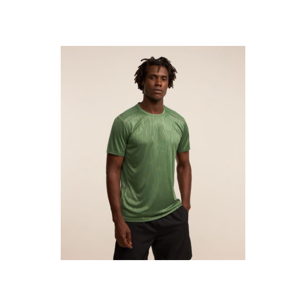 Camiseta Esportiva Tecnologia Dry com Estampa Heat Print Verde Claro