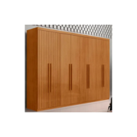 Guarda Roupa Casal Toronto Mdf 8 Portas Moderna Mobília Cor Naturalle