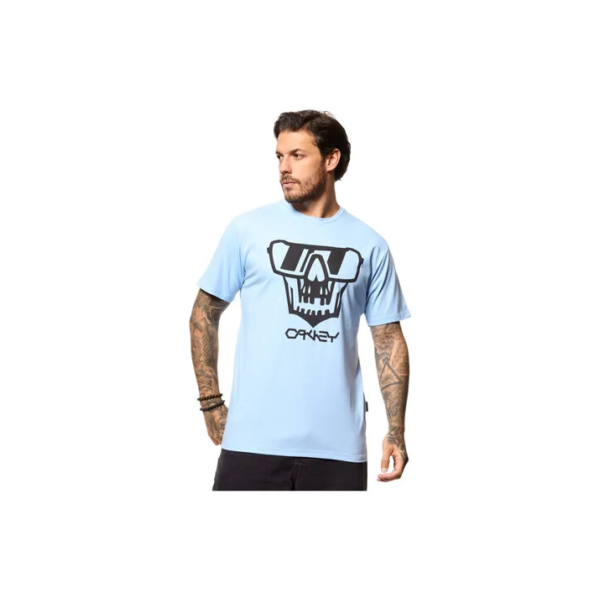 Oakley Camiseta Masc Oakley Glass Graphic Tee Stonewash Blue