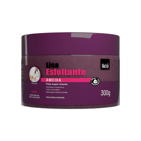 Soft Hair - Esfoliante Corporal Soft Hair Biosoft Lisa 300G Ameixa