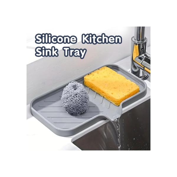 Tapete De Torneira De Silicone Para Pia De Cozinha Almofada De Dreno De Esponja Sink SplashDrying Bandeja de armazenamento de bancada Saboneteira