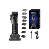 Máquina De Cortar Cabelo Barbeador Elétrico Recarregável Profissional Km-5082
