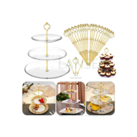 LANSEL Suporte Para Bolos De 3 Níveis Cupcake De Metal Casamento