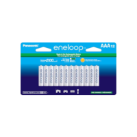 Pilha AAA recarregável pré-carregada Panasonic BK-4MCCA12FA eneloop, pacote com 12