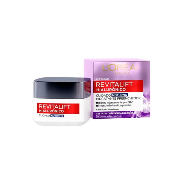 Creme Hidratante Facial Revitalift Hialurônico Noturno 49g L'Oréal Paris