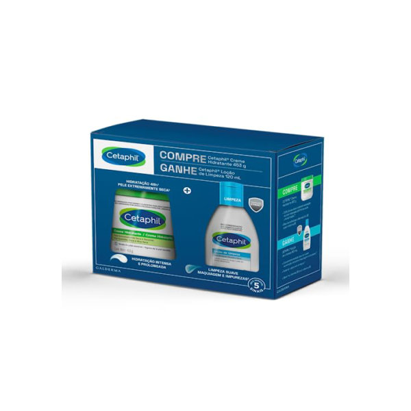 KIT COMPRE GANHE CETAPHIL CREME 453G + LOÇÃO DE LIMPEZA 120ML