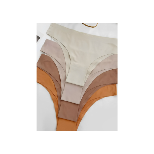 Kit 5 Calcinha Sem Costura Corte a Laser Tanga Confortável