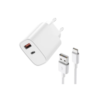 Carregador Turbo 40W - Bivolt - Com Cabo de Carregamento Rápido USB-C Para Tipo-C de 1M (Branco)