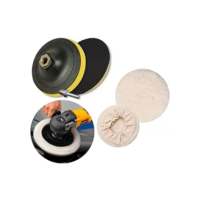 Kit Polimento Para Furadeira com Base 125mm E Boina de Lã 5"
