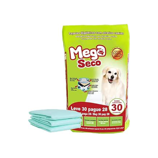 Mega Seco Tapete Higiênico 30 Und 65X60Cm