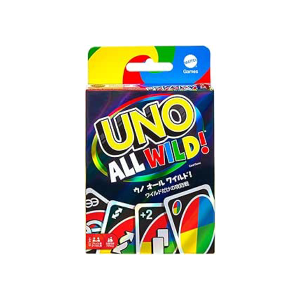 UNO, Jogo de cartas All Wild com 112 cartas, Presente para Crianças, Família e Noite de Jogo para Adultos, para Jogadores a Partir de 7 Anos