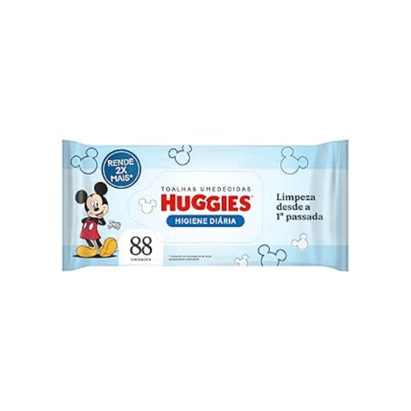 Huggies Lenços Umedecidos Higiene Diária Rendem 2x Mais 88 Un