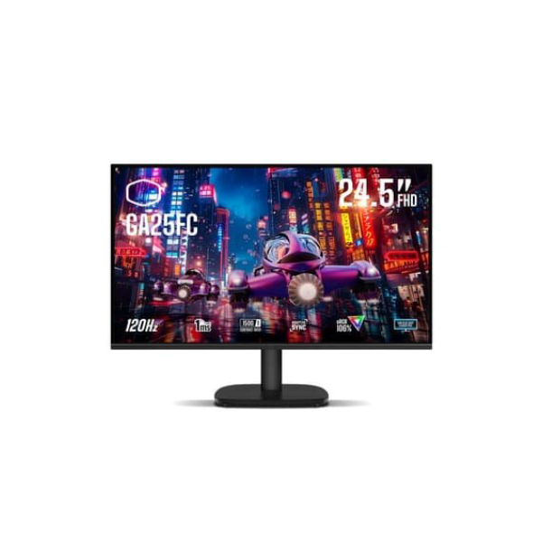 Monitor Gamer Cooler Master 24,5", FHD, 120Hz, 1ms, IPS, HDMI e VGA, Preto - GA25FC