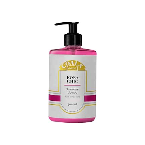 Coala Sabonete Liquido Maos e Corpo Limpa Hidrata Perfuma 500ml Rosa Chic