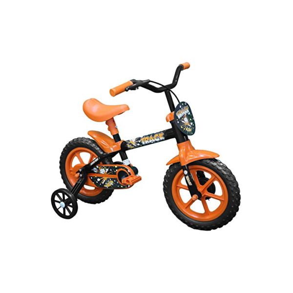 TK3 Track Bicicleta Infantil Aro 12 Arco-Íris Preto e Laranja