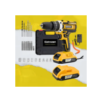Kit Parafusadeira Furadeira Profissional Luz 2 Baterias 21v