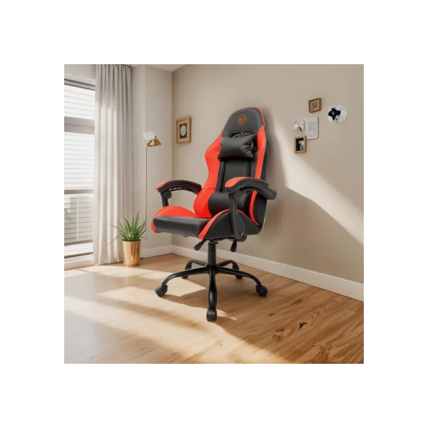 Cadeira de escritório TGT Heron TGT-HR gamer ergonômica vermelha com estofado de couro sintético