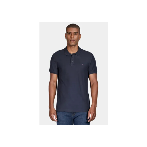 Polo Aramis Cotton Piquet Basic Marinho