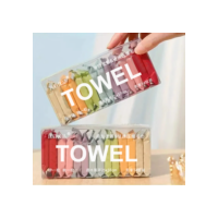 14pcs/box Toalha De Viagem Descartável Portátil Espessada Beleza De Limpeza Facial Comprimida Quadrada