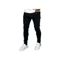 Calça Skinny Preta Masculina Jeans Com Elastano Lycra 2023