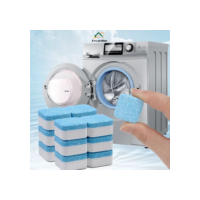KIT 12 Pastilhas para Limpeza de Máquinas de Lavar Roupas Efervescentes Multifuncional
