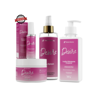 Kit 4 itens - Esfoliante, Hidratante, Body Splash e Perfume Capilar | Com Brilho, Perfumaria fina