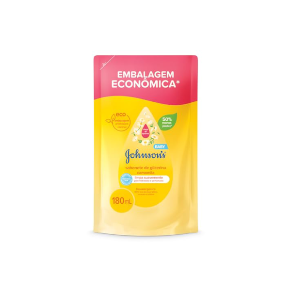 Sabonete Líquido Glicerina Camomila JOHNSON’S® Baby, 180mL