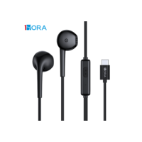 1HORA Fone De Ouvido HIFI estéreo Com Fio Tipo-c Com Microfone 125 cm