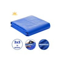 Lona Plastica Cobertura Impermeavel Azul 3x3 Starfer
