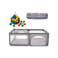 Cercado Para Bebês Chiqueirinho Playground Infantil Grande Desmontável Resistente Com Bolsa De Transporte Bolinhas CERCADINHO -180x150x68- MJ BRANDS