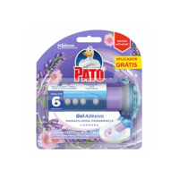 Pato Desodorizador Sanitário Gel Adesivo Lavanda, Limpeza Banheiro, Com Aplicador, 6 Discos