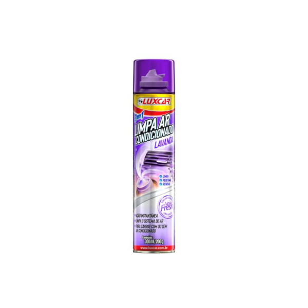 Luxcar Limpa Ar Condicionado 300 ml – Limpa Todo o Sistema com Agradável Fragrância