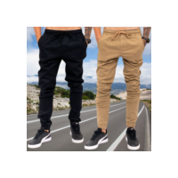 Kit 2 Calça Jogger Masculina Adulto Slim Moda Direto da Fábrica Joger Academia Com Punho novidade