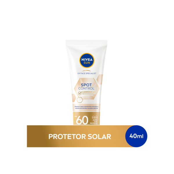 NIVEA SUN Protetor Solar Facial Fluido Spot Control Luminous 630®  FPS60 40ml