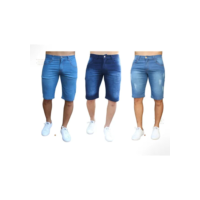 Kit 3 Bermudas Jeans Masculina Lycra Black Friday Top Show