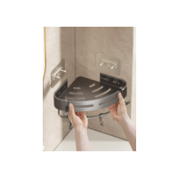 Suporte adesivo para shampoo, banheiro, chuveiro, prateleira, organizador de armazenamento, sem broca, prateleira de canto, suporte de toalha, prateleiras para banheiro