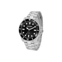 Relógio Prata Masculino Mondiane 32549g0mvne1 Cor da correia Prateado Cor do fundo Preto