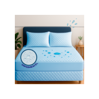 Kit Capa de Colchão Impermeável c/ 4 Camadas de Proteção + Protetor para Travesseiro