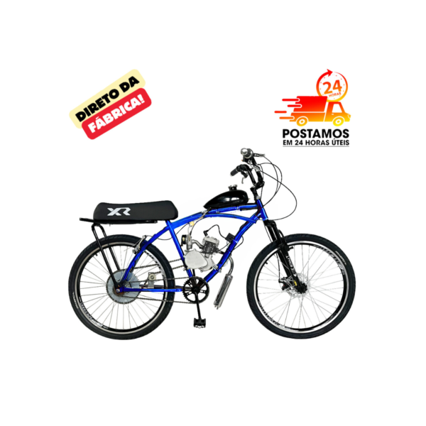 BICICLETA MOTORIZADA 80CC BIKE  ARO 26 MODELO CAICARA COM KIT BANCO XR COMPLETA