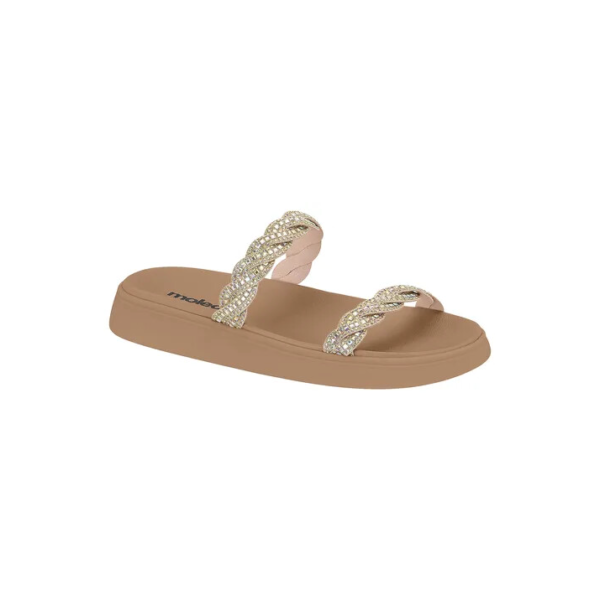 Sandália Feminina Slide Strass Conforto Original
