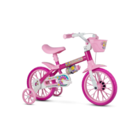 Bicicleta Bike Criança 2 A 5 Anos Aro 12 Flower Nathor Infantil Rosa C/ Rodinha Menina de 90cm a 1m